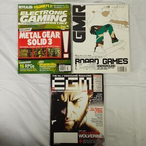 EGM GMR Electronic Gaming Monthly Magazine Lot of 3 Metal Gear Solid 4 Wolverine